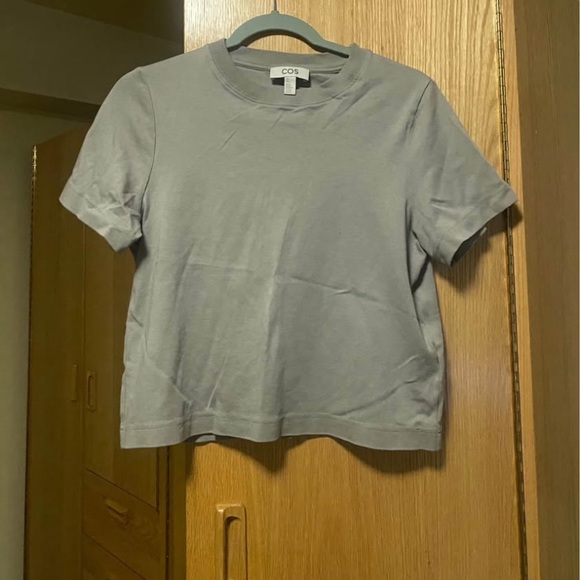 COS Light Gray Short Sleeve Top - Picture 1 of 1